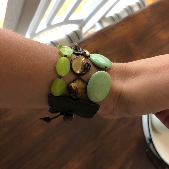 Fossil Leather and Beads Bracelet - Picture 3 of 4